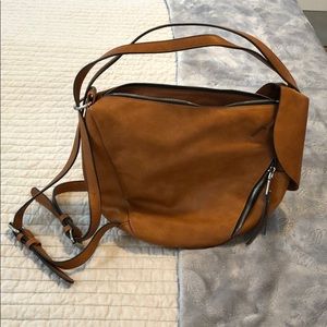 Tan strappy purse